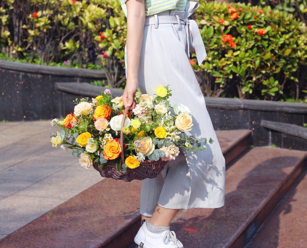 小清新手提花籃ST-004