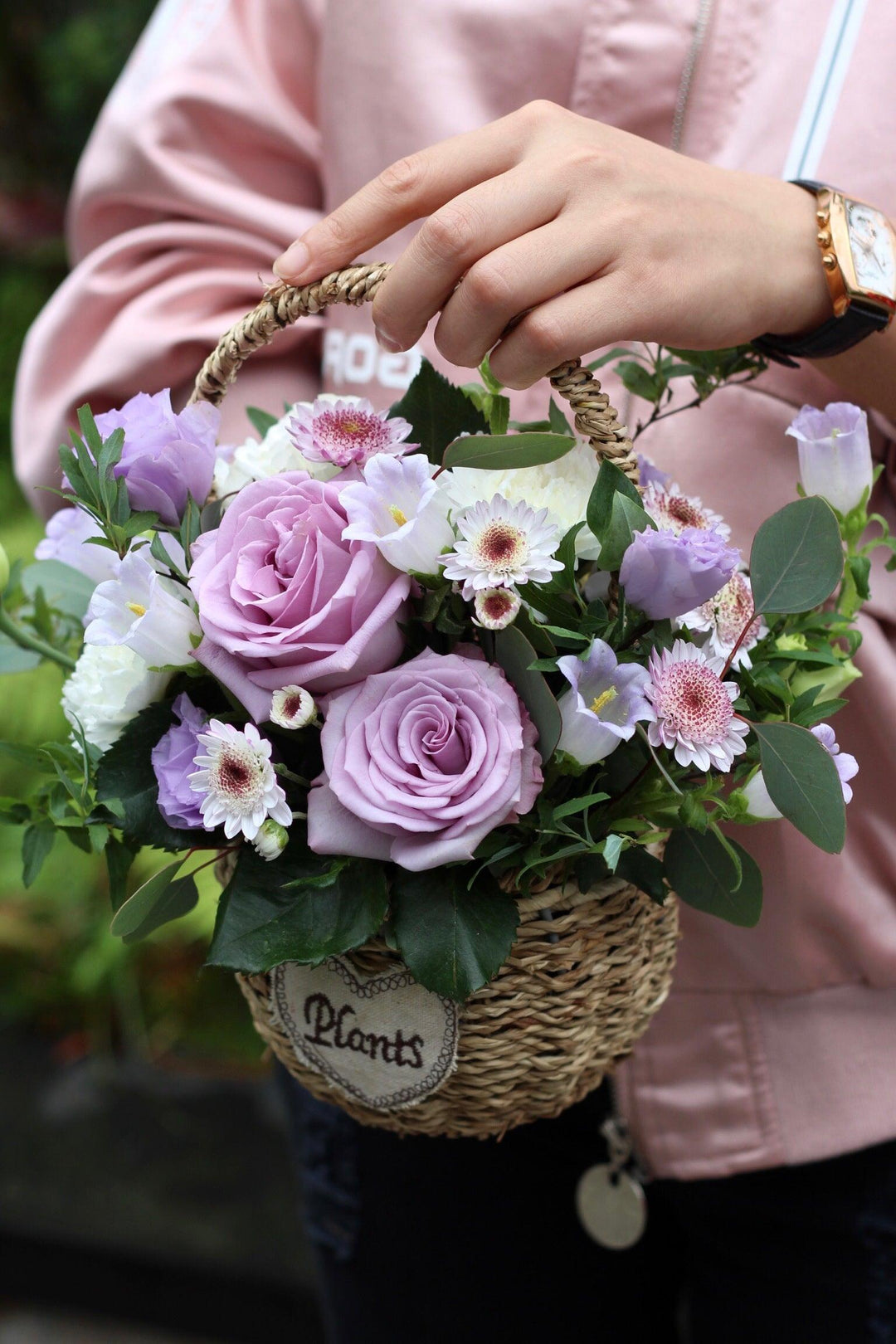 小清新手提花籃ST-006