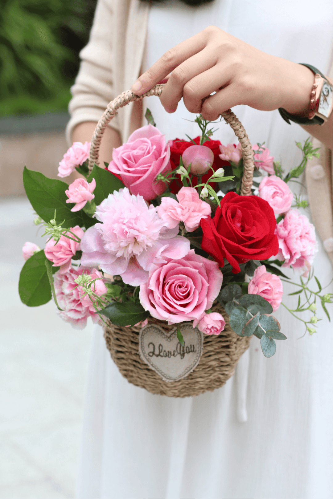 小清新手提花籃ST-007