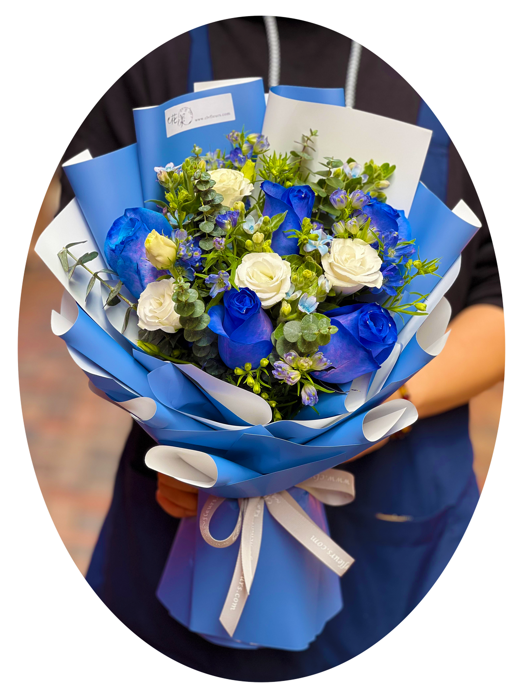 藍色玫瑰鮮花花束 BB02
