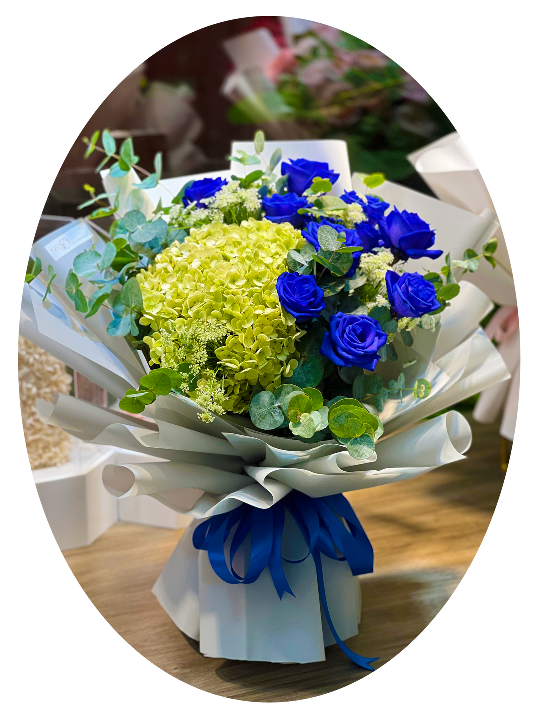 藍色玫瑰鮮花花束 BB04