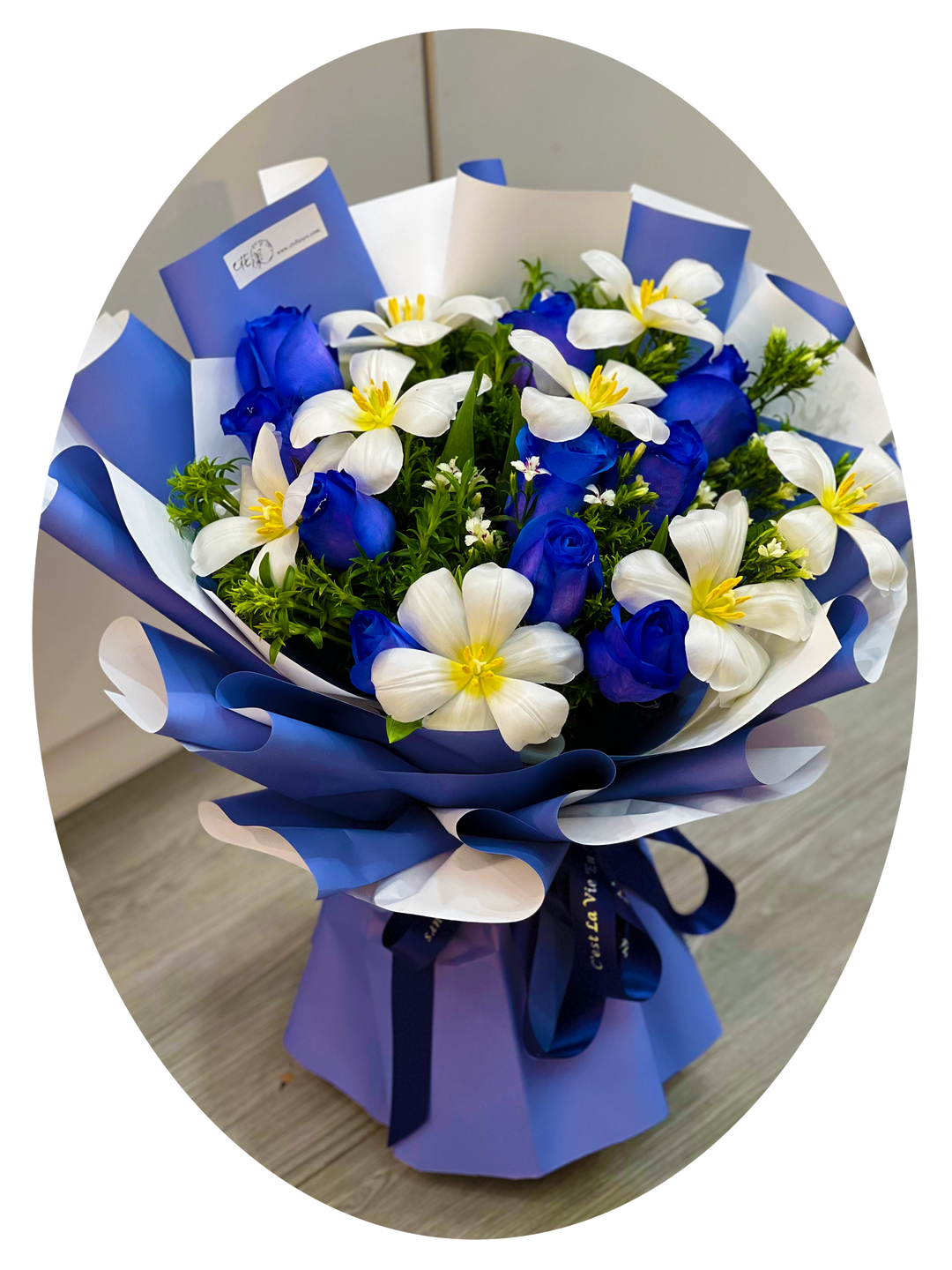 藍色玫瑰鮮花花束 BB05