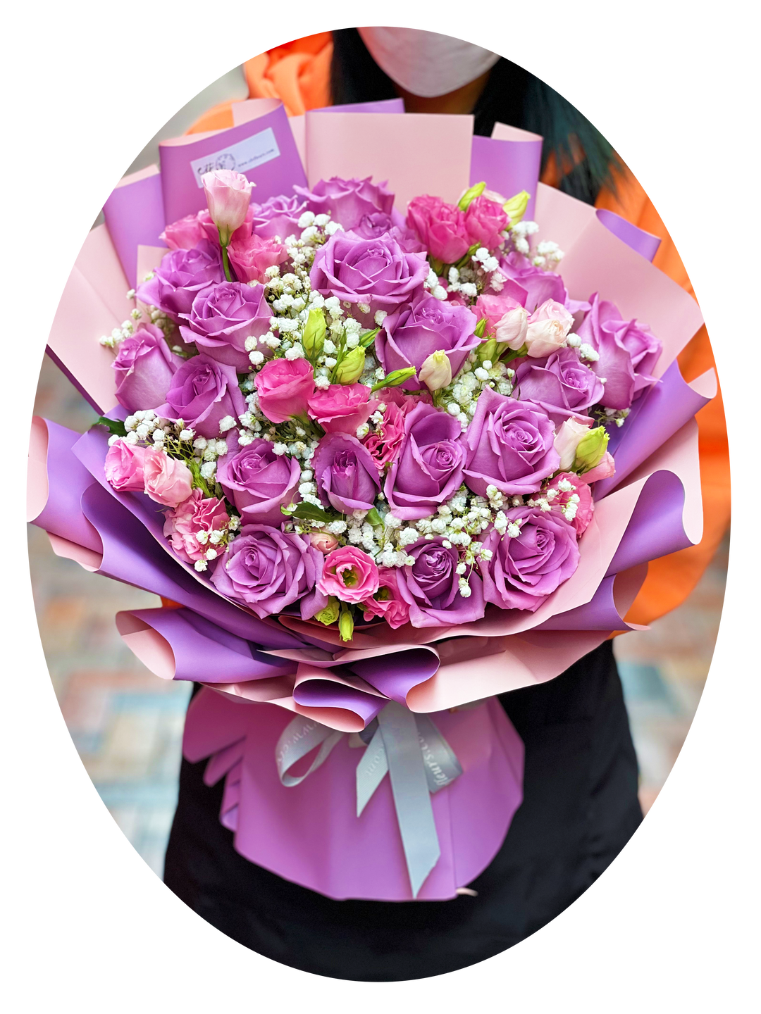 19枝PURPLE 紫色玫瑰 鮮花花束 