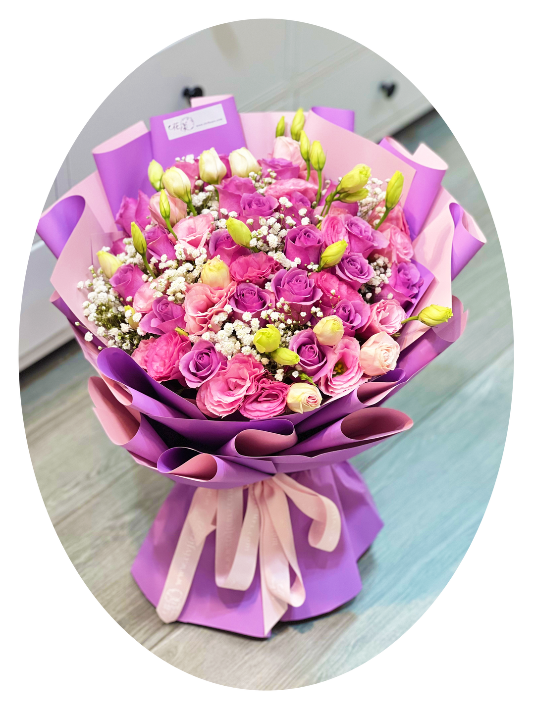 19枝PURPLE 紫色玫瑰 鮮花花束